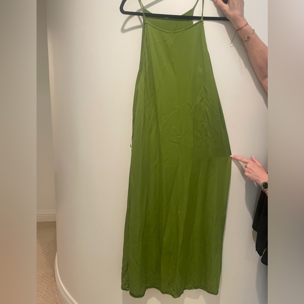 Long green dress